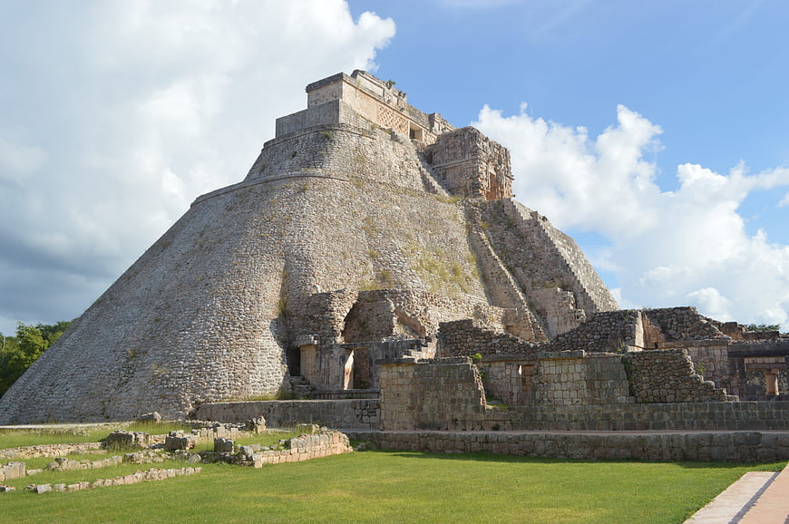 Uxmal Pyramid Ruins in Yucatan Mexico