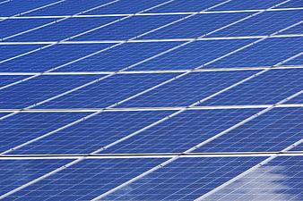 Close-up of Blue Solar Panels with Diagonal Grid Pattern