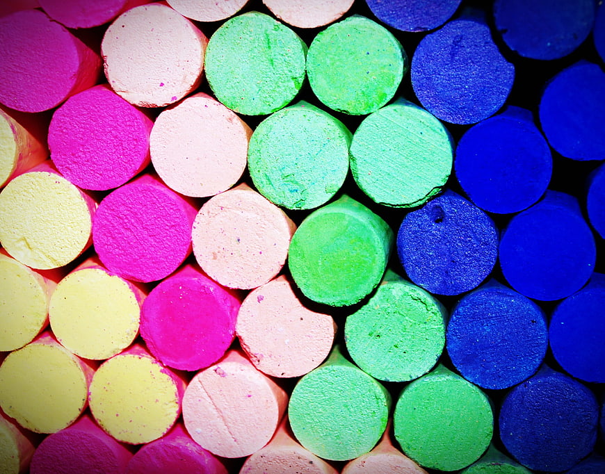 Colorful Chalk Ends Pattern Abstract Background