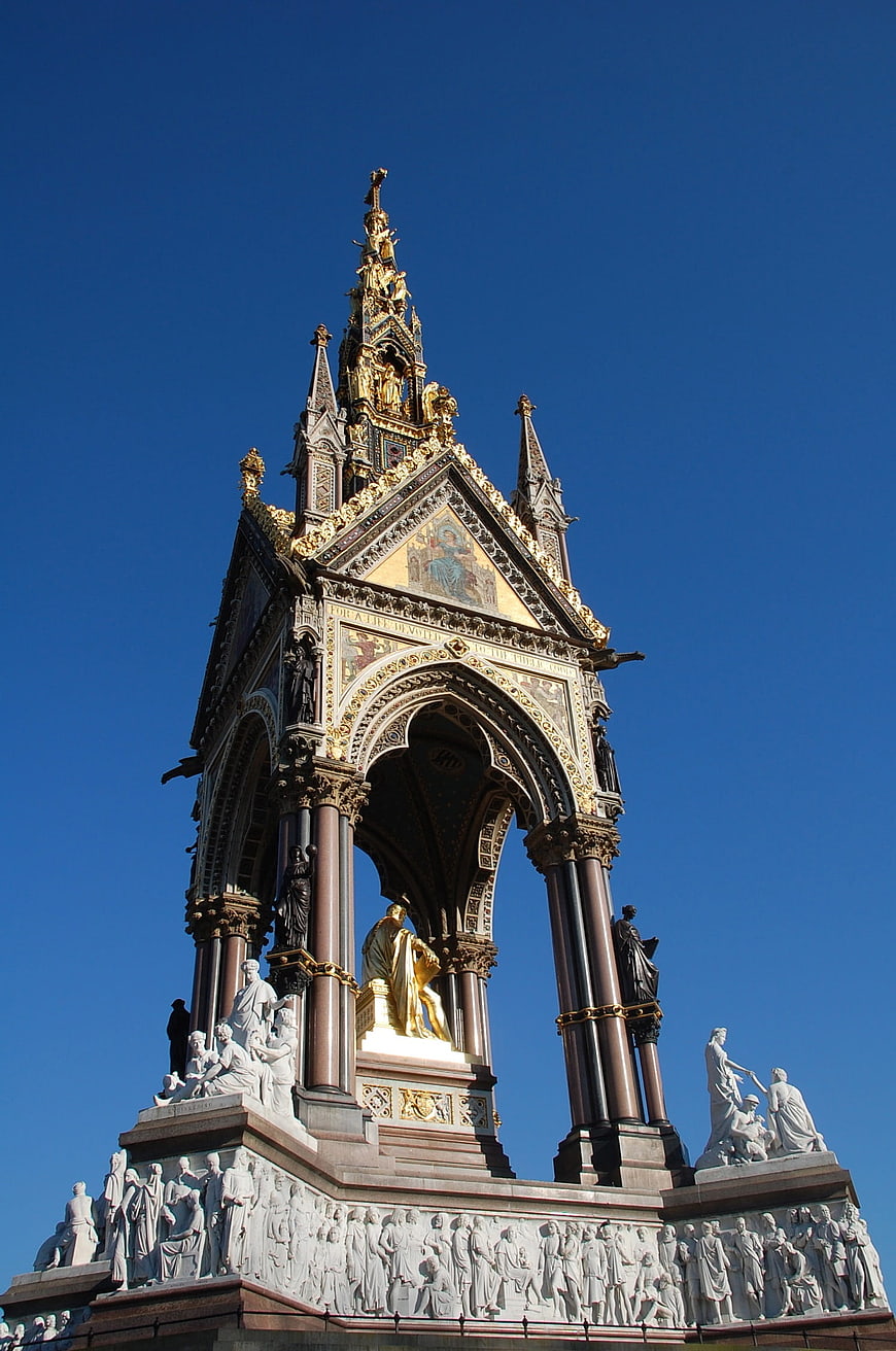 Albert Memorial Gothic Revival Monument London Sky