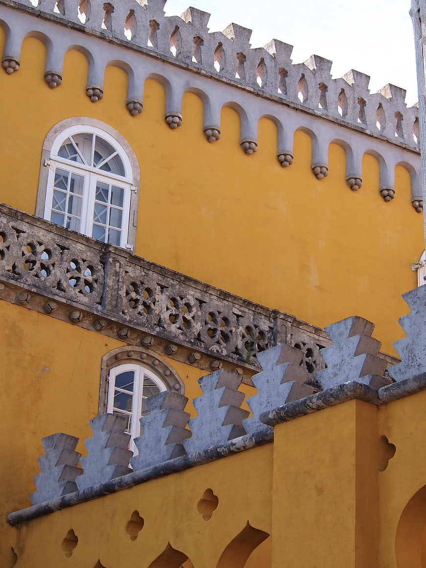 Yellow Sintra Palace Architecture Detail
