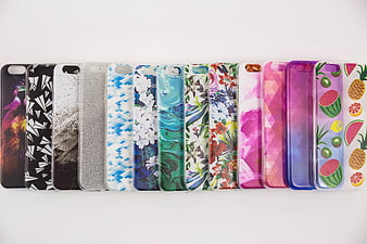 Colorful Smartphone Cases Flat Lay Collection