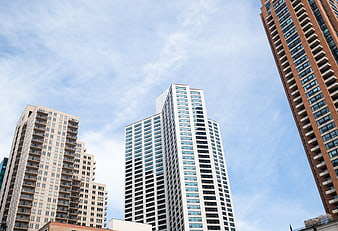 Low Angle View of Modern High-Rise Apartment Buildings