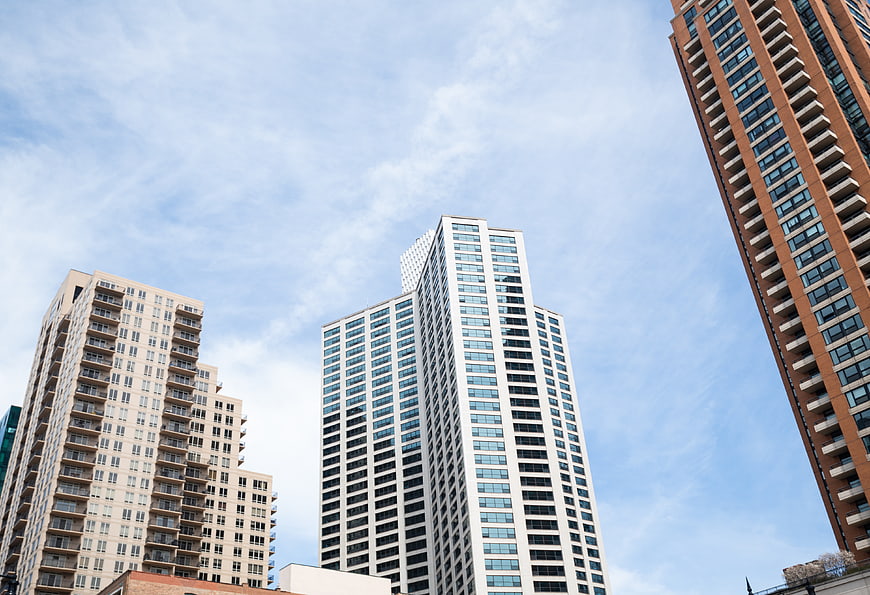 Low Angle View of Modern High-Rise Apartment Buildings