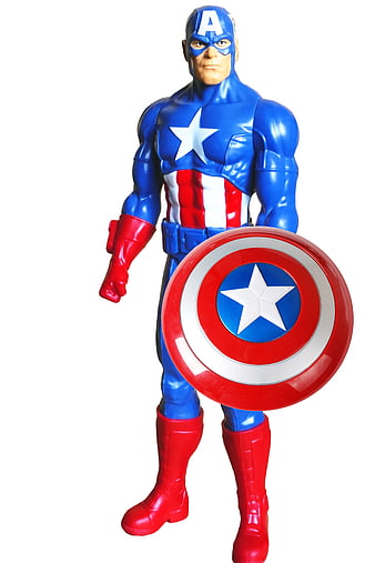 Captain America Action Figure Toy Standing With Shield