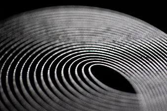 Abstract Black and White Concentric Rings Pattern