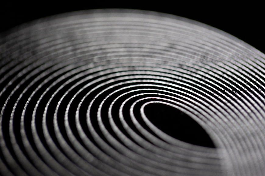 Abstract Black and White Concentric Rings Pattern