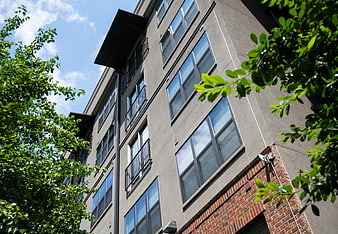 Low Angle View of Modern Apartment Building Facade