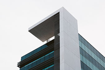 Modern Concrete and Glass Office Building Architecture