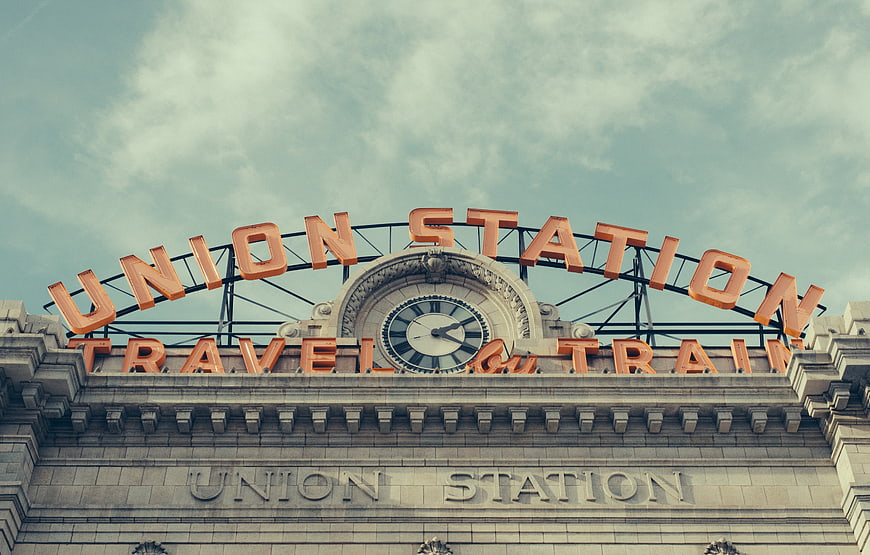 Union Station Clock Tower and Signage