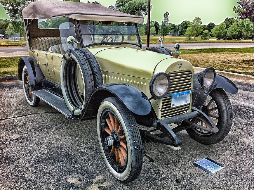 1921 Hudson Phaeton Classic Vintage Automobile Parked Outdoors