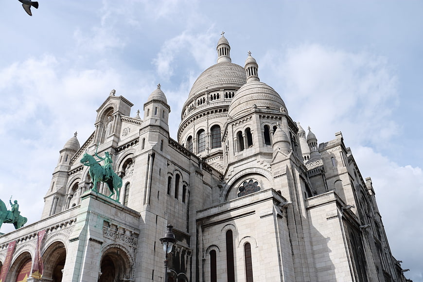 Low angle view of Sacré-Cœur Basilica in Paris