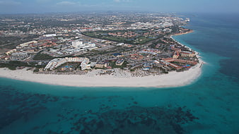 Aerial View of Punta Cana Beach and Resort Coastline