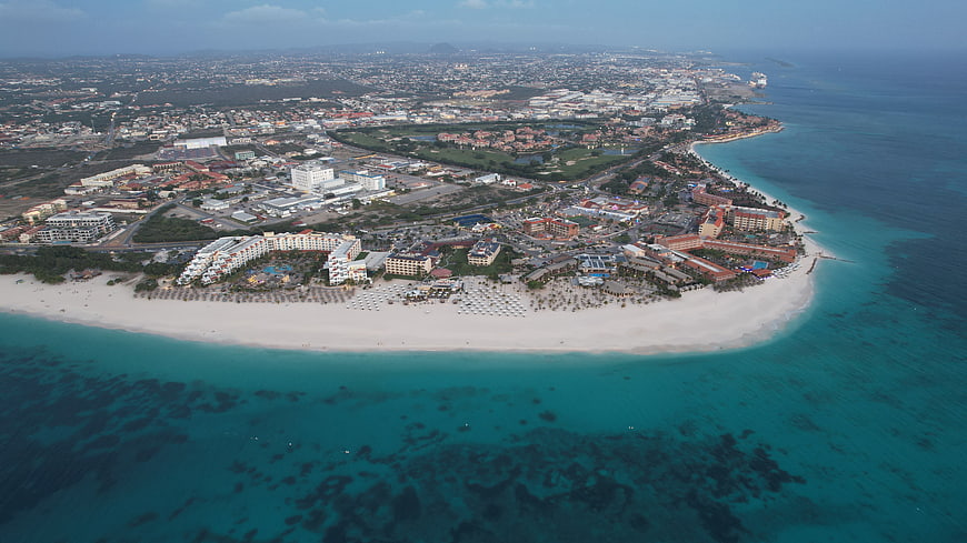 Aerial View of Punta Cana Beach and Resort Coastline