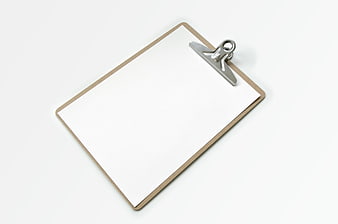 Blank Clipboard Mockup With White Paper On White Background