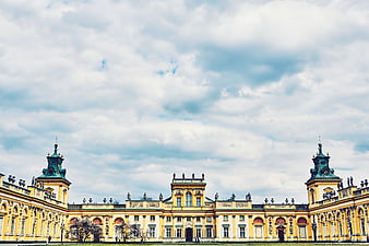 Belvedere Palace Vienna Architecture Under Cloudy Sky