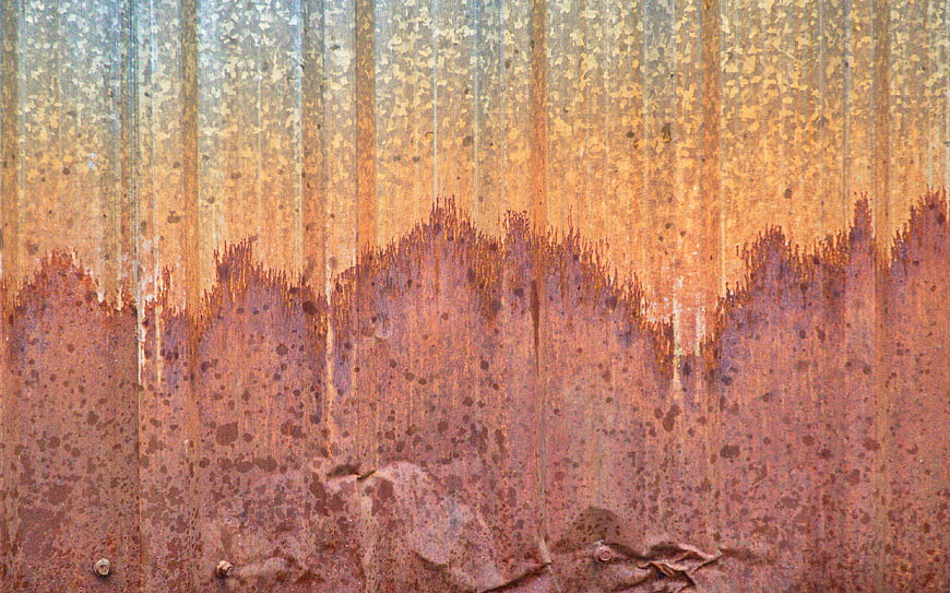 Rusted corrugated metal texture background