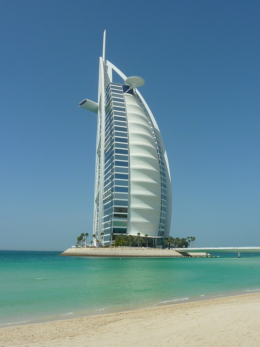 Burj Al Arab Hotel Dubai Sail Shape Architecture