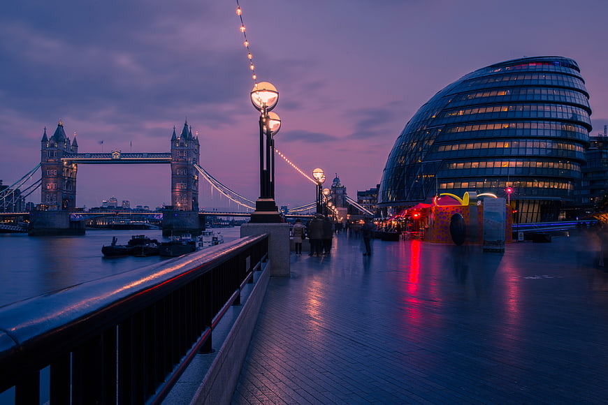 London Dusk: Tower Bridge and City Hall at Twilight