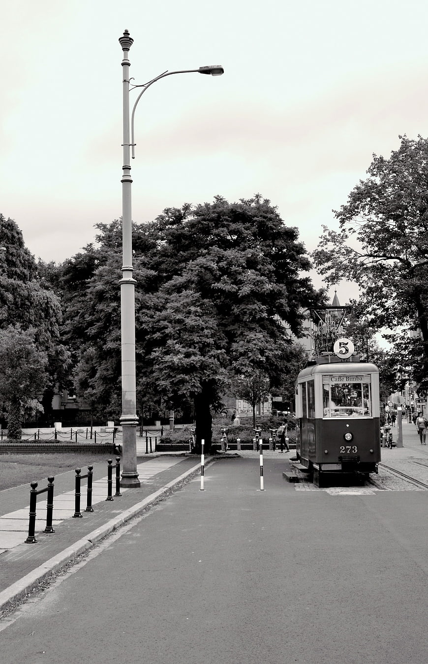 Vintage Tram 278 in Poznan, Poland Street Scene
