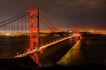 Golden Gate Bridge Night Long Exposure San Francisco