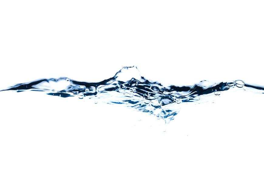 Water Surface Ripple Splash Isolated On White Background