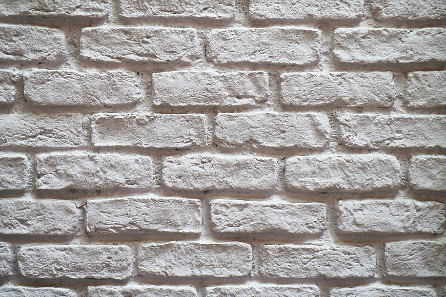White Painted Brick Wall Texture Background