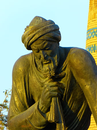 Bronze Statue of Al-Khwarizmi in Khiva, Uzbekistan
