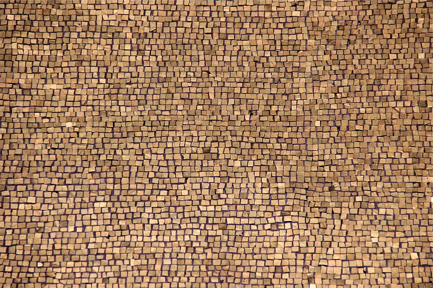 Top View of Small Square Stone Mosaic Texture