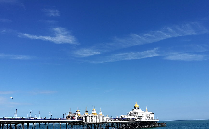 Eastbourne Pier on a Sunny Summer Day with Blue Sky