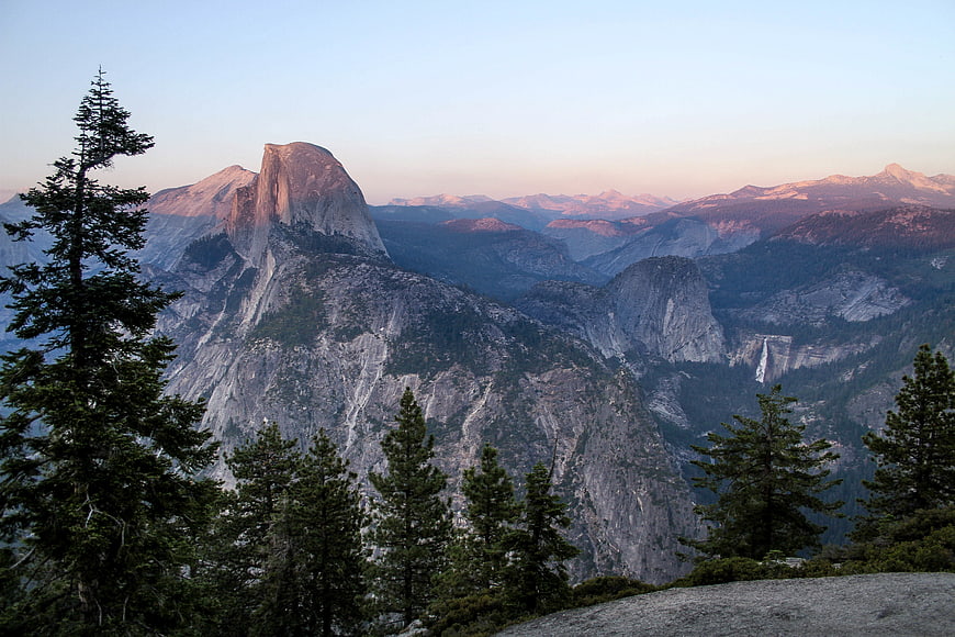 Half Dome and Yosemite Valley at Sunrise