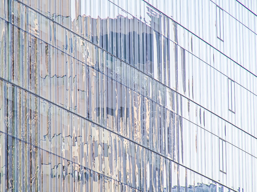 Abstract Reflections on Modern Glass Building Facade