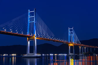 Machang Bridge Night View in Changwon, South Korea