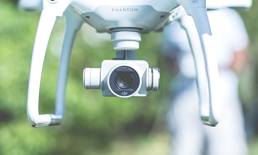 Close-up of DJI Phantom Drone Camera Lens