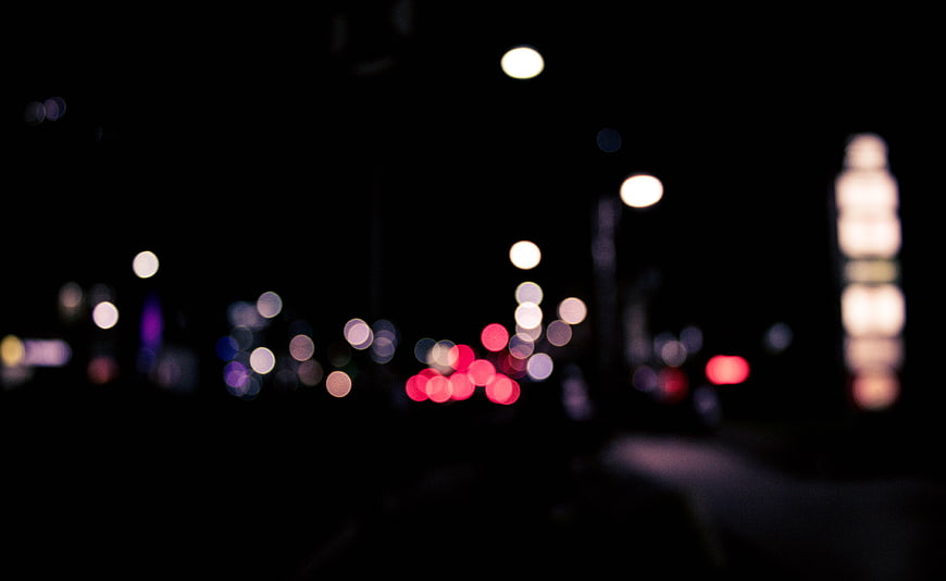 Abstract Bokeh City Lights at Night