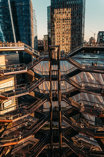 Vibrant High-Angle View of The Vessel at Hudson Yards