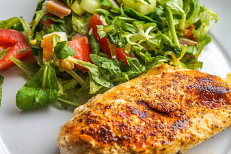 Grilled Chicken Breast with Fresh Green Salad