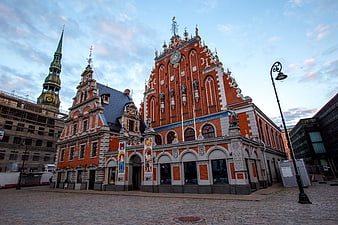 House of the Blackheads in Riga Old Town at Dusk