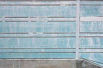 Weathered Blue Wooden Fence Planks Texture Background
