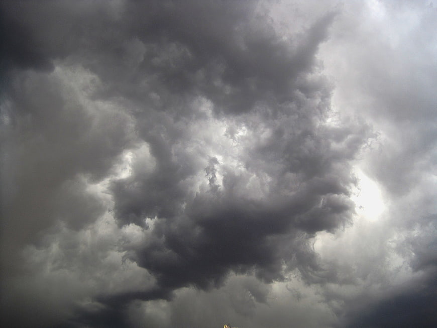 Dramatic Dark Storm Clouds Filling The Sky