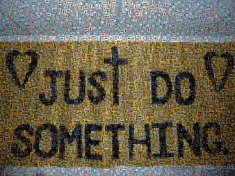 Just Do It Mosaic Typography Poster