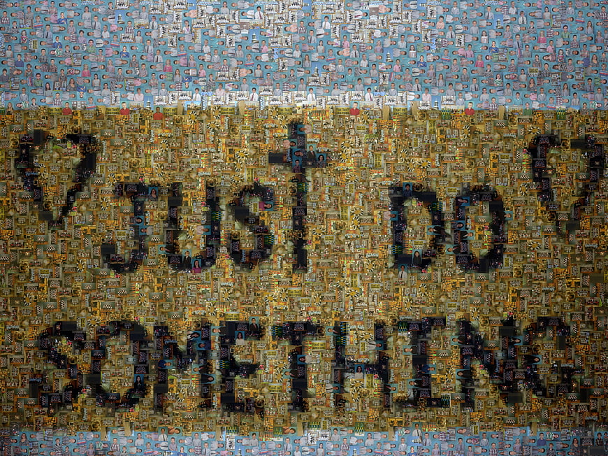 Just Do It Mosaic Typography Poster