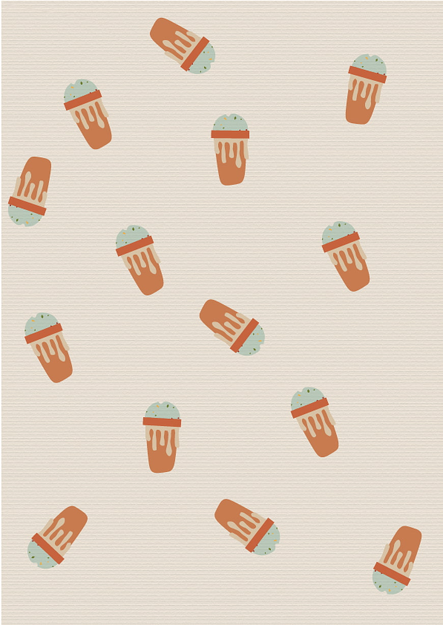 Seamless pattern of mint chocolate chip ice cream bars