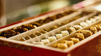 Traditional Indian Sweets Box with Diwali Desserts