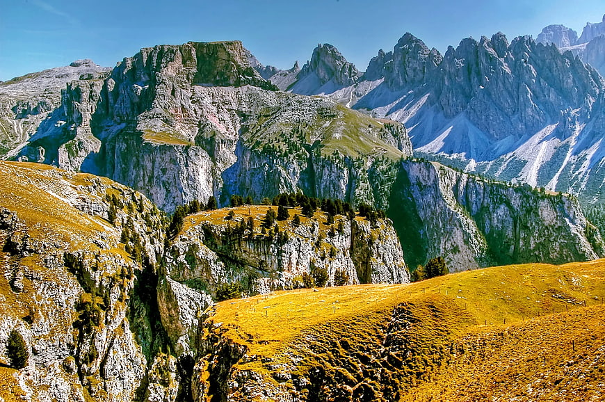 Majestic Dolomites Mountain Landscape in Autumn