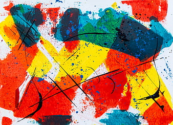 Abstract colorful paint splatter art background