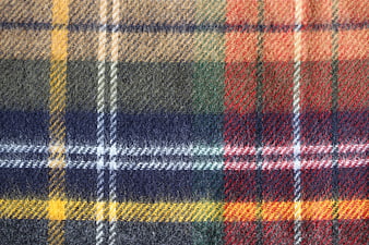 Close-up of colorful plaid flannel fabric texture