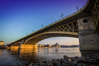 Chain Bridge Budapest Architecture at Sunset