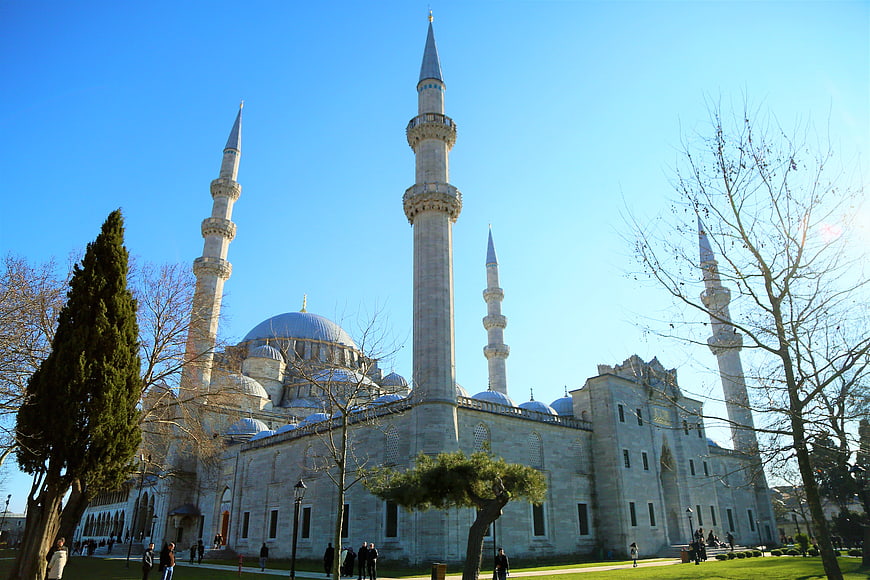 Suleymaniye Mosque Istanbul Architecture Blue Sky