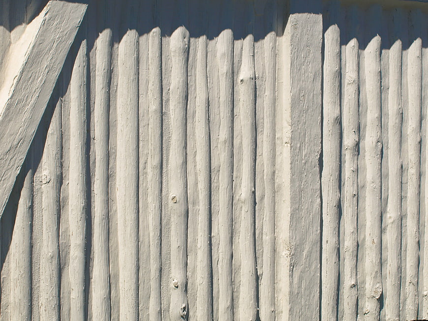 White Painted Wooden Fence Texture Background